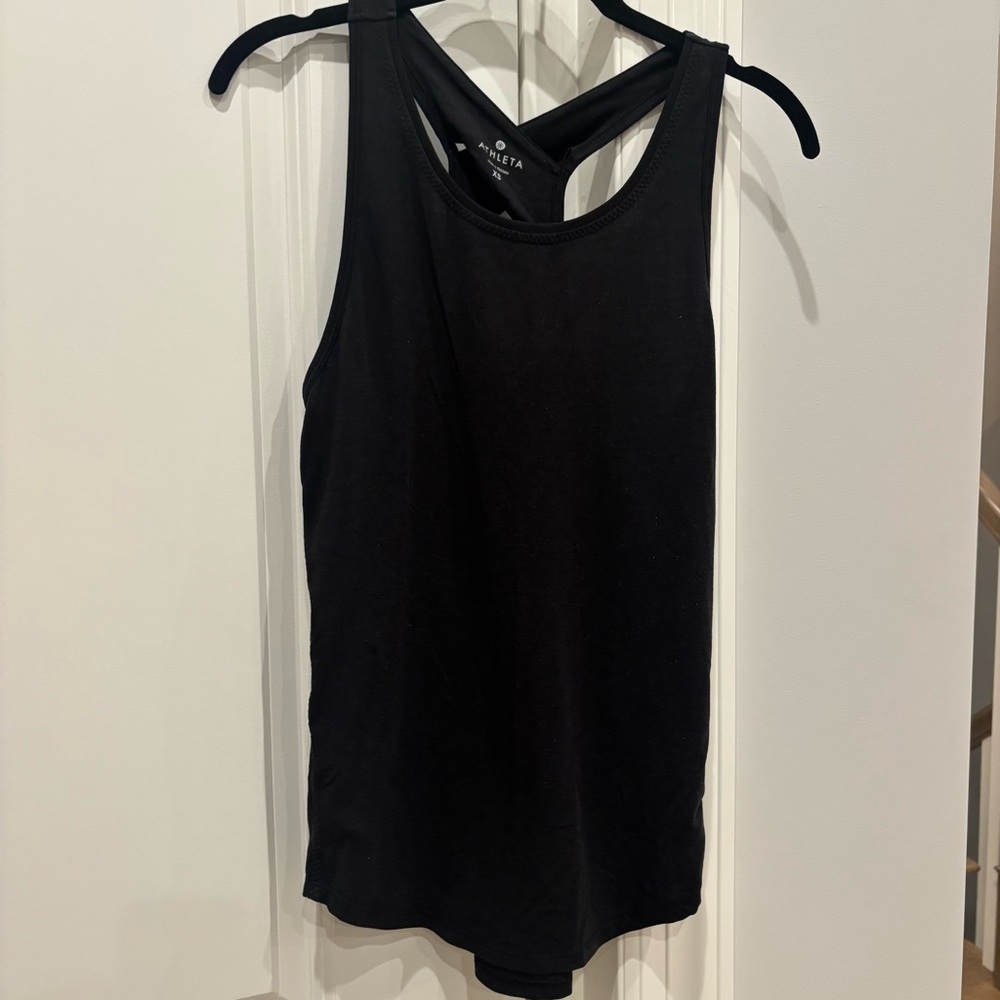 Athleta black racerback tank top